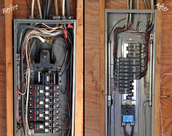 Two electrical panels